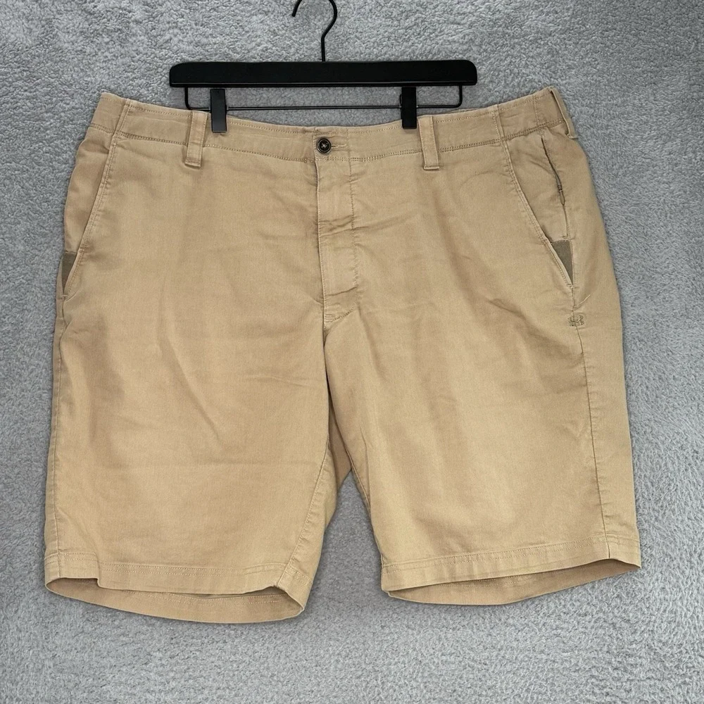 Under Armour Golf Shorts Heat Gear Match Play Performance Tan Stretch Mens 42